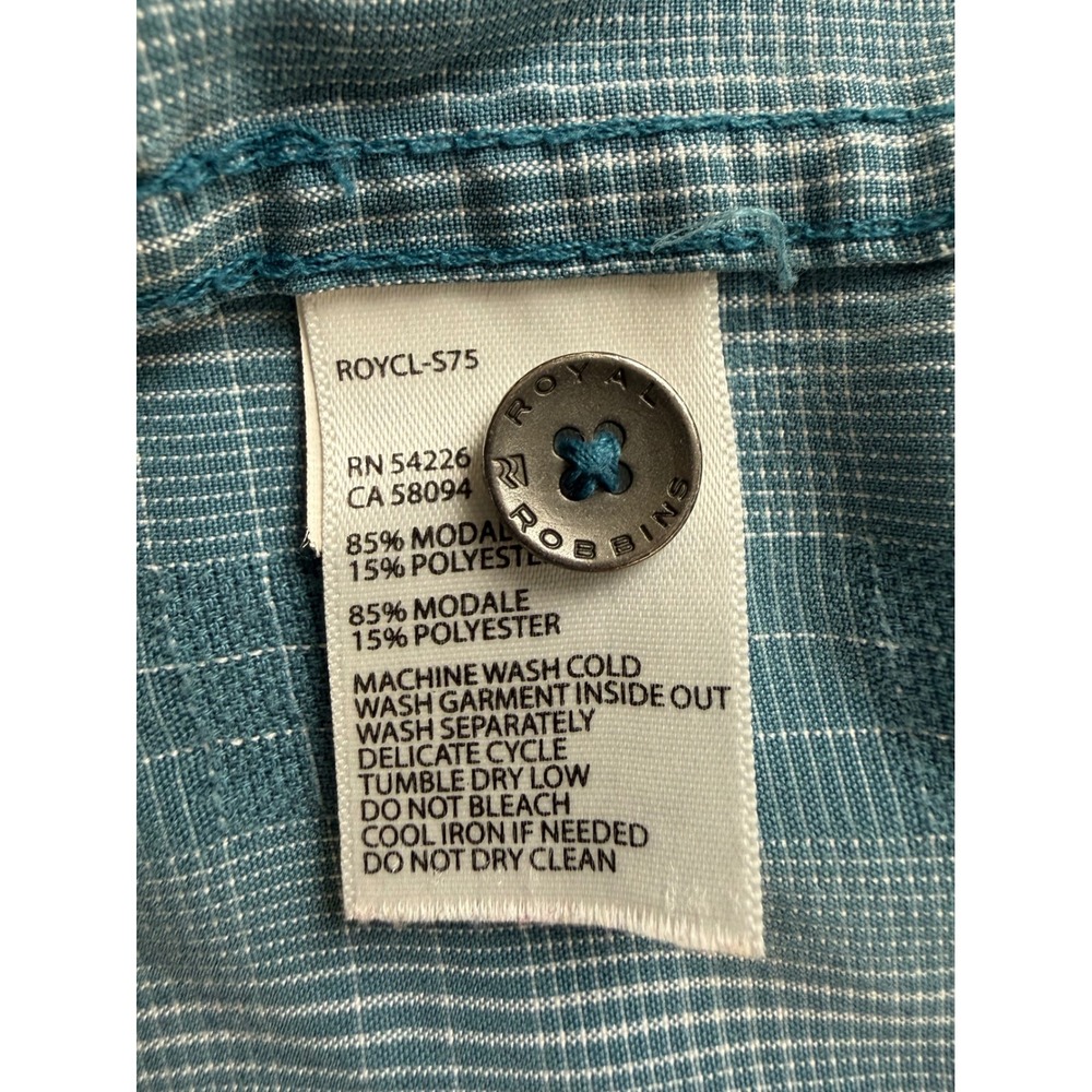 Royal Robbins Outdoorsy Plaid Button Down Modal Blend Relaxed Fit M - Picture 3 of 6